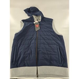 NWT PUMA Clubhouse Hybrid Insulated Golf Vest Navy Blue Hood Men Size Small S